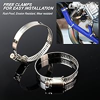 Vista 6 de PIT66 Kit de manguera de refrigerante para radiador de silicona compatible con Ford Mustang GT 05-10/SHELBY V8 MT rojo