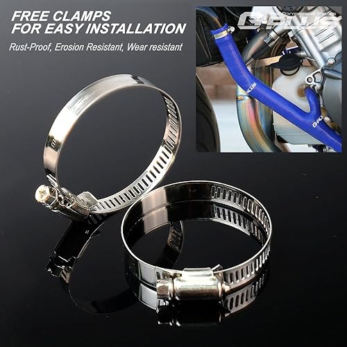 Miniatura 6 de PIT66 Kit de manguera de refrigerante para radiador de silicona compatible con Ford Mustang GT 05-10SHELBY V8 MT rojo