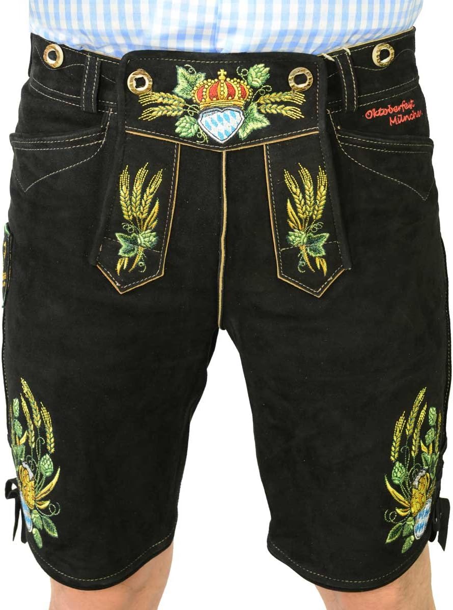Wiesnkonig Original Oktoberfest Lederhosen Black 52/US 36