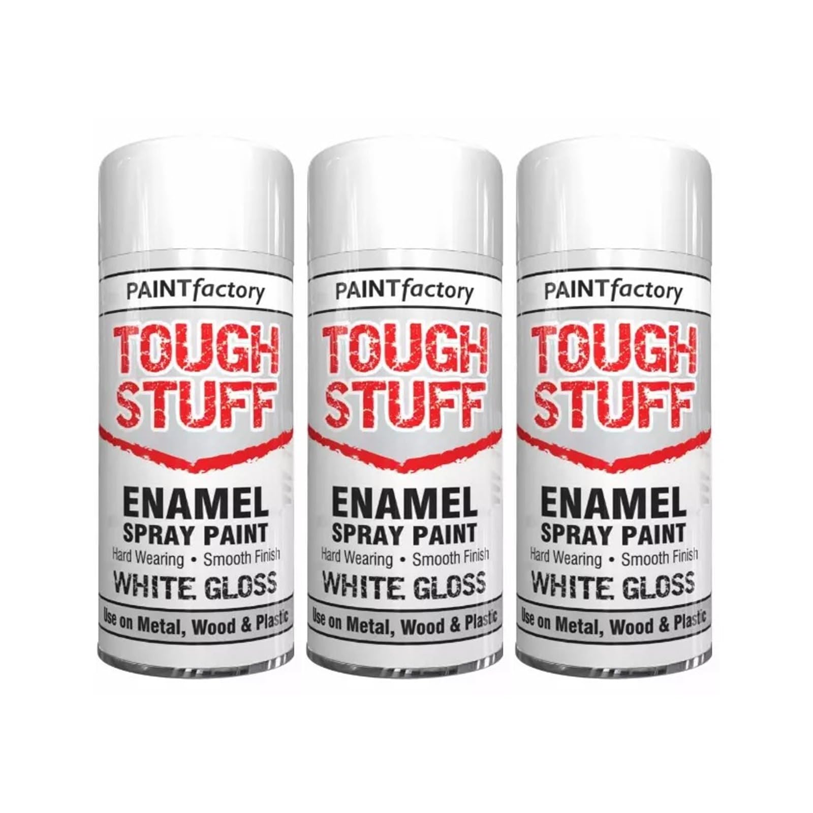 SDMAX Enamel White Gloss Spray Paint, Smooth Finish, Fast Drying, Non-Cracking, Long Lasting, Easy To Apply, Portable And Lightweight, Multipurpose Use, 400ml (3PCS)