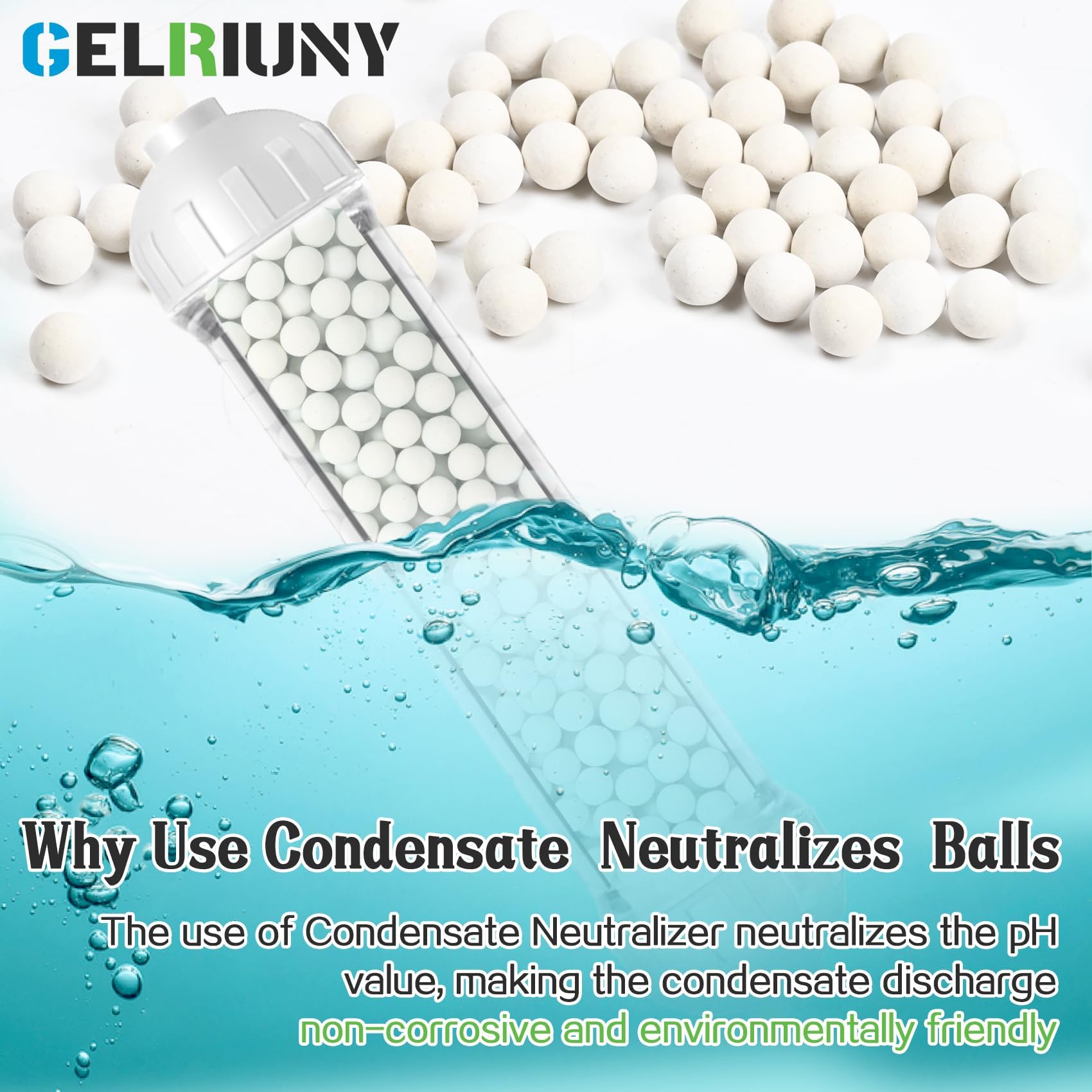 2025 - Neutralizador de condensado de repuesto de 7-8 mm, relleno neutralizador de calentador de agua de condensación, neutralizador líquido de residuos de decapado, agua ácida aumenta la alcalinidad