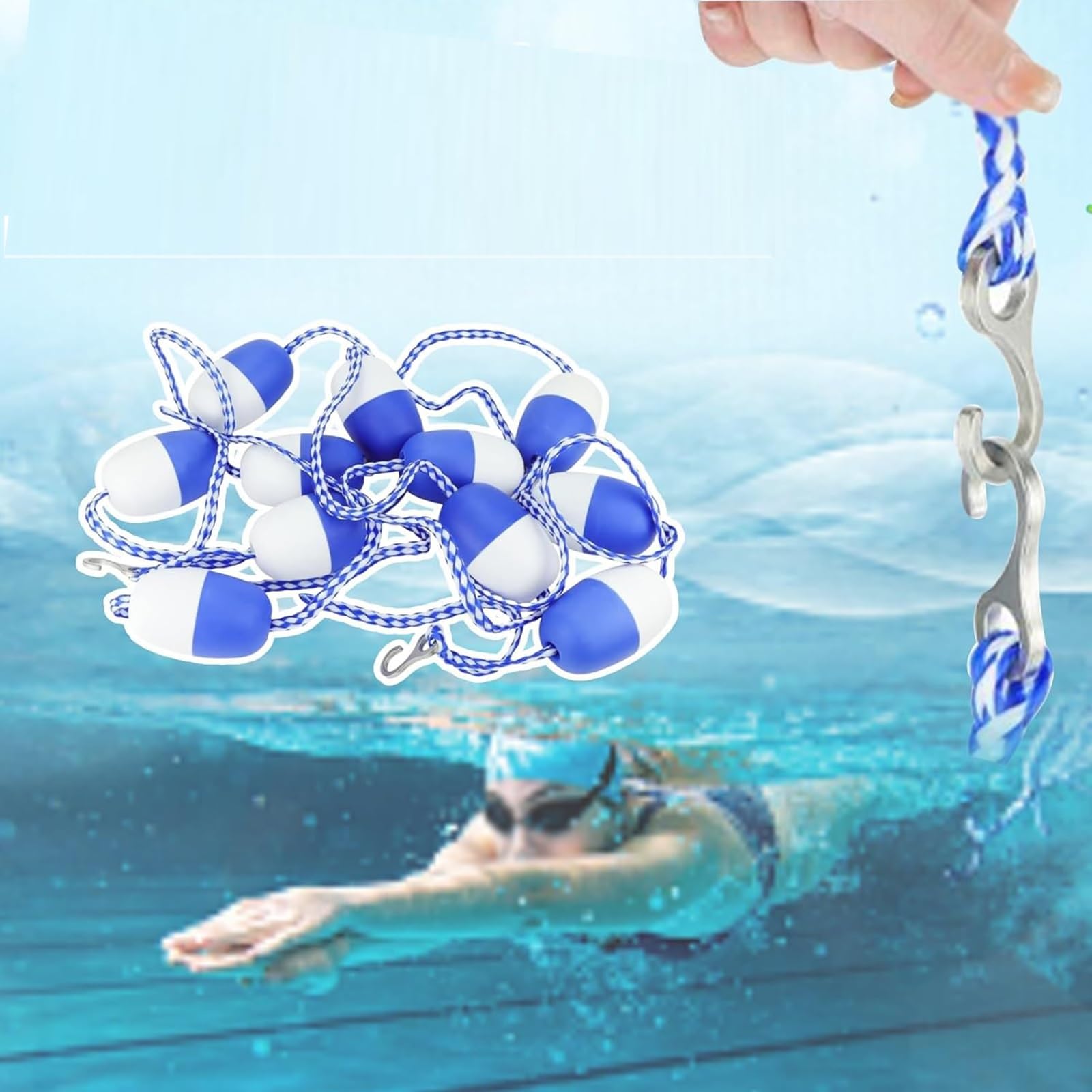 Corde flottante de piscine pour couloirs de natation et bassins publics