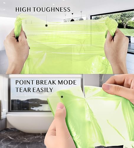 Miniatura 5 de FORID - Bolsas de basura compostables de 13 galones de alto, bolsas de basura de cocina, 80 unidades sin perfume, bolsas de basura medianas de 55