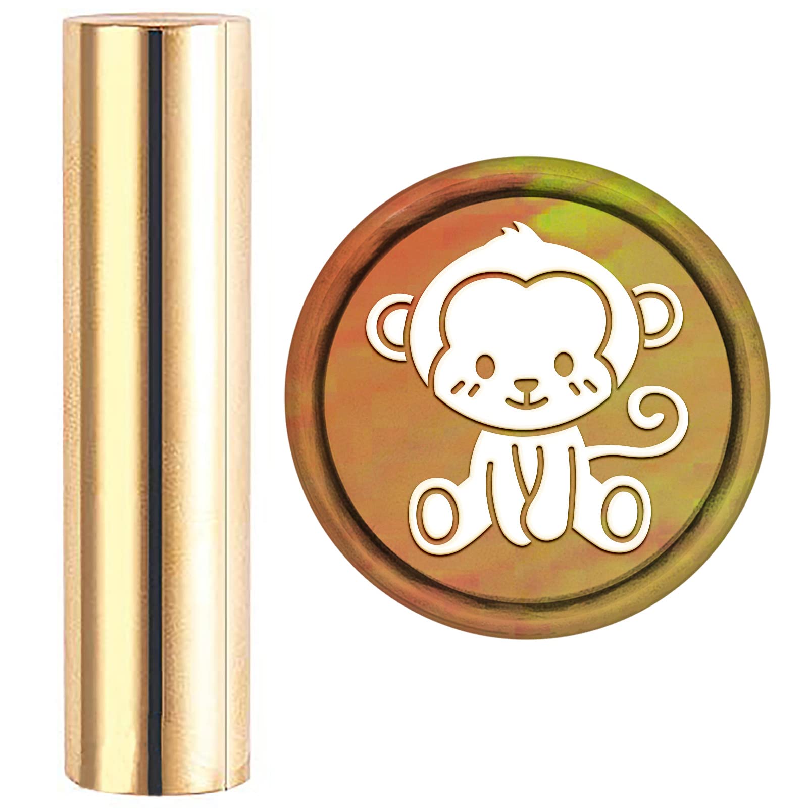 CRASPIREMonkey Wax Seal Stamp - Mini Brass Animal Sealing Stamp for Weeding Invitation Envelope Card Gift Wrapping