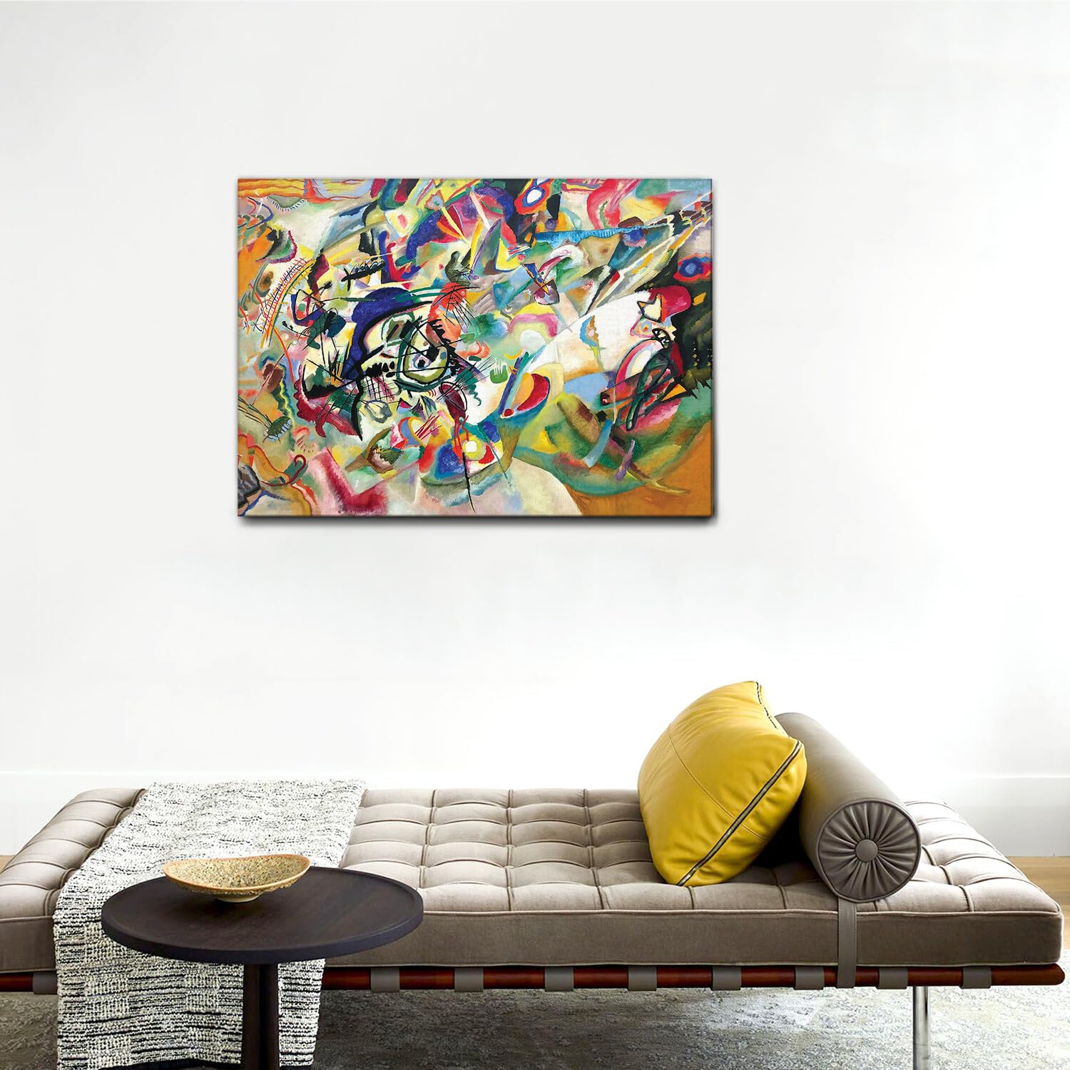 Giallobus - Quadro - Vassily Kandinsky - Composizione n. 7 - Tela Canvas Telaio Standard - 100x70 - Pronto da appendere - Quadri moderni per la casa