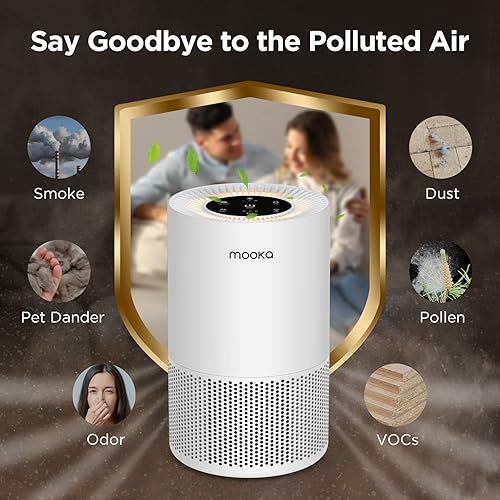 Miniatura 2 de Purificador de aire y paquete de 2 filtros combinados, purificadores de aire para habitaciones grandes del hogar de hasta 1200 pies cuadrados