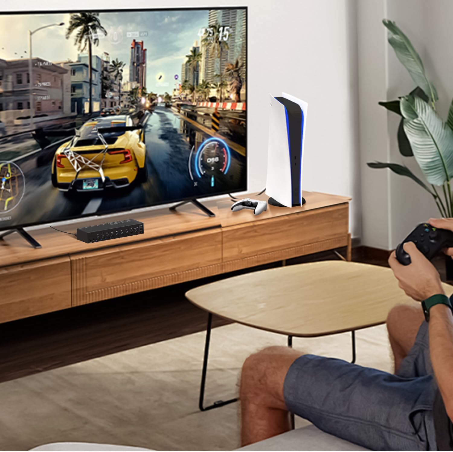 4 AV Inputs + 4 HDMI 2.0 Inputs to HDMI Converter (8 in 1) with Upgrade New Version