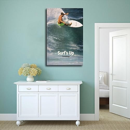 Miniatura 4 de Póster de surf en la playa, lienzo retro de los años 90, arte de pared, impresión de imagen de surfista de la costa verde de moda para apartamento,