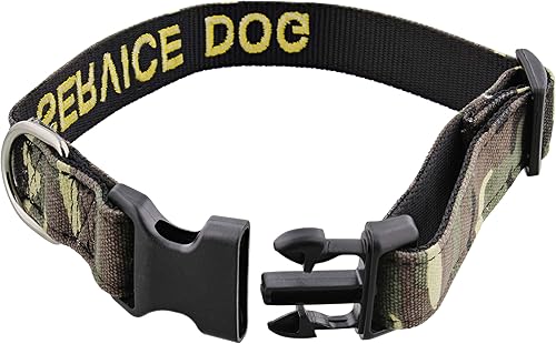 Miniatura 3 de Collar de perro de servicio de apoyo emocional, collar de perro mediano de camuflaje de 14 a 21 pulgadas para perros de tamaño mediano