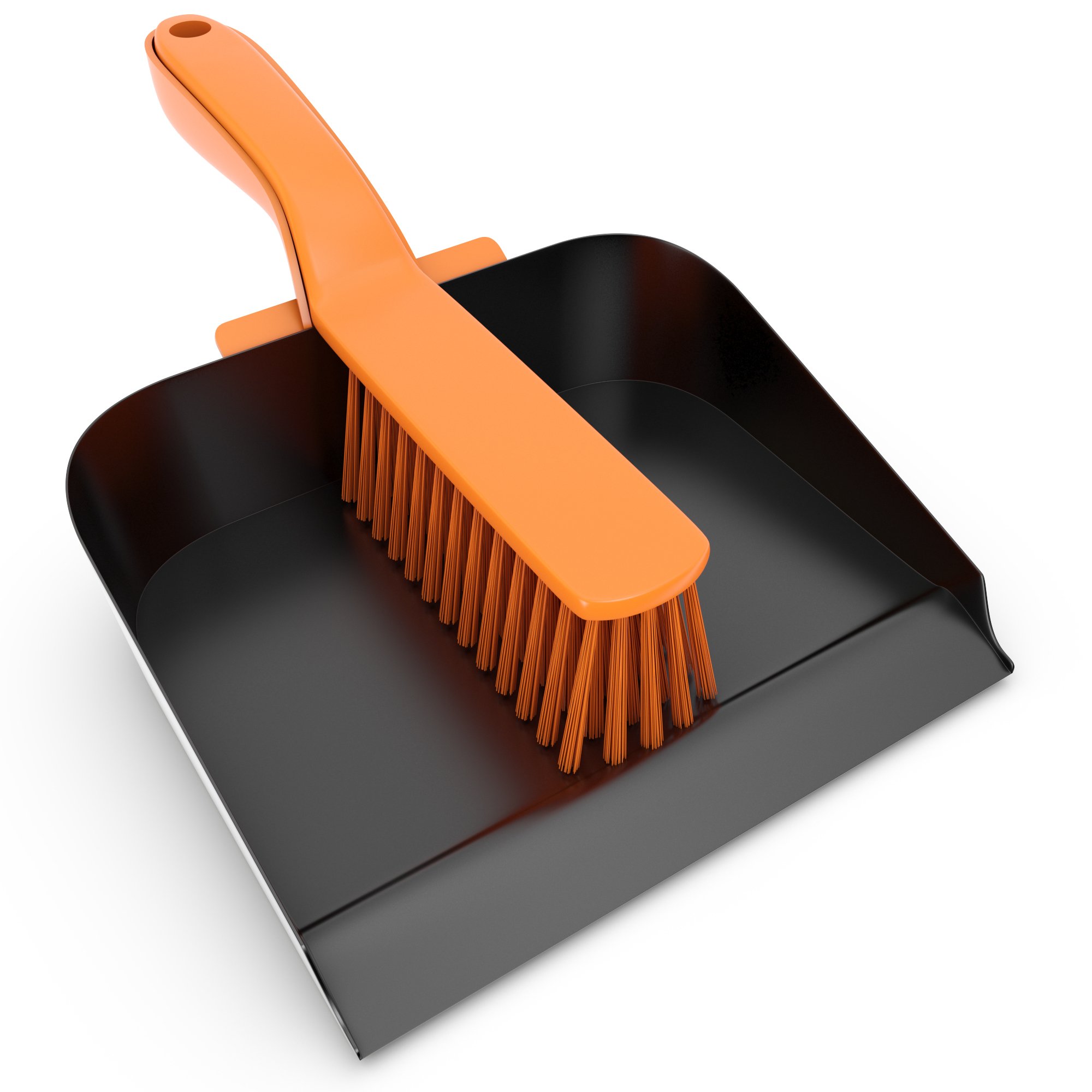 Workforce Poussière en métal Robuste et Brosse à Main en PVC Souple