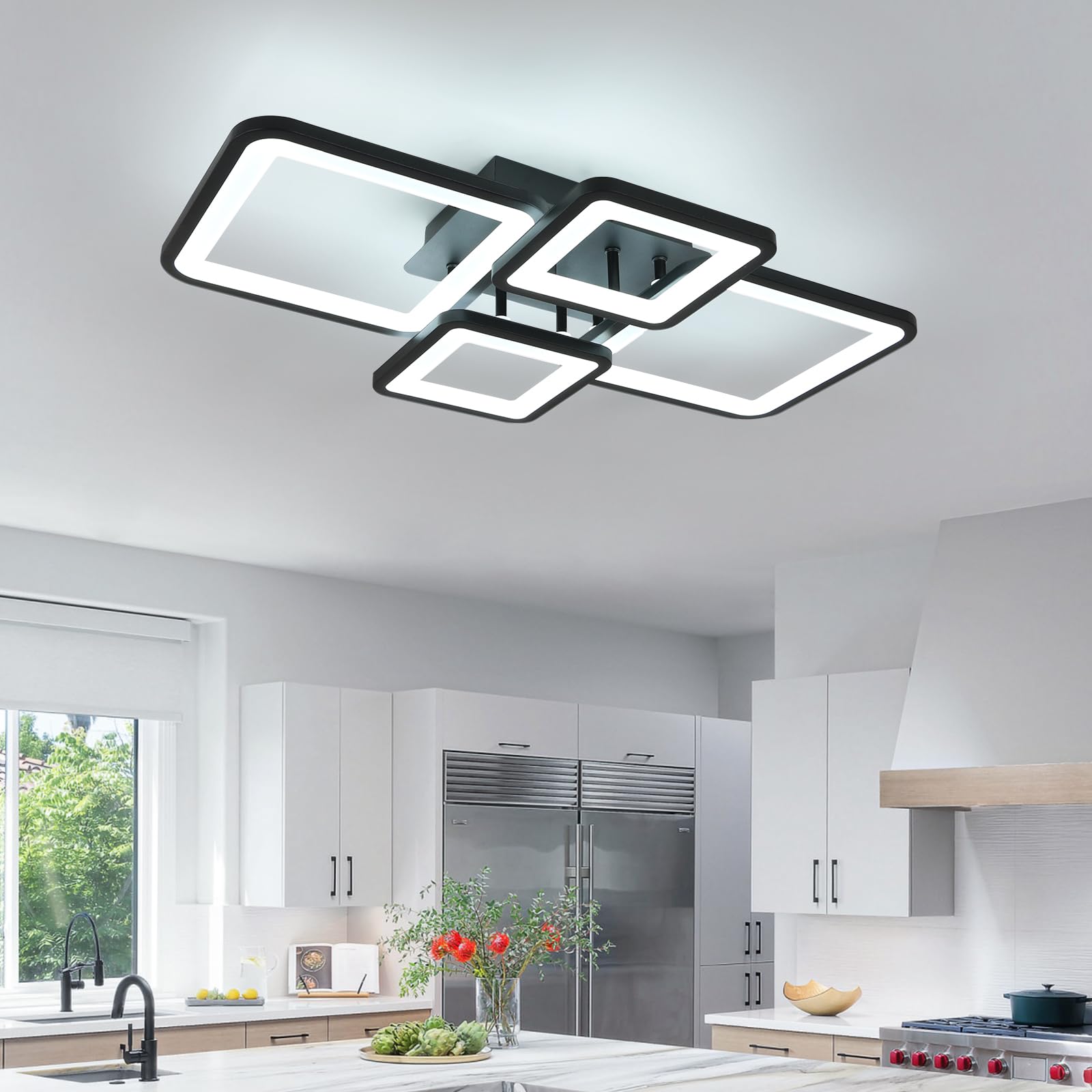 DELIPOP LED Ceiling Lights dimmable, 54W 4 Square LED Ceiling Light - Image 2