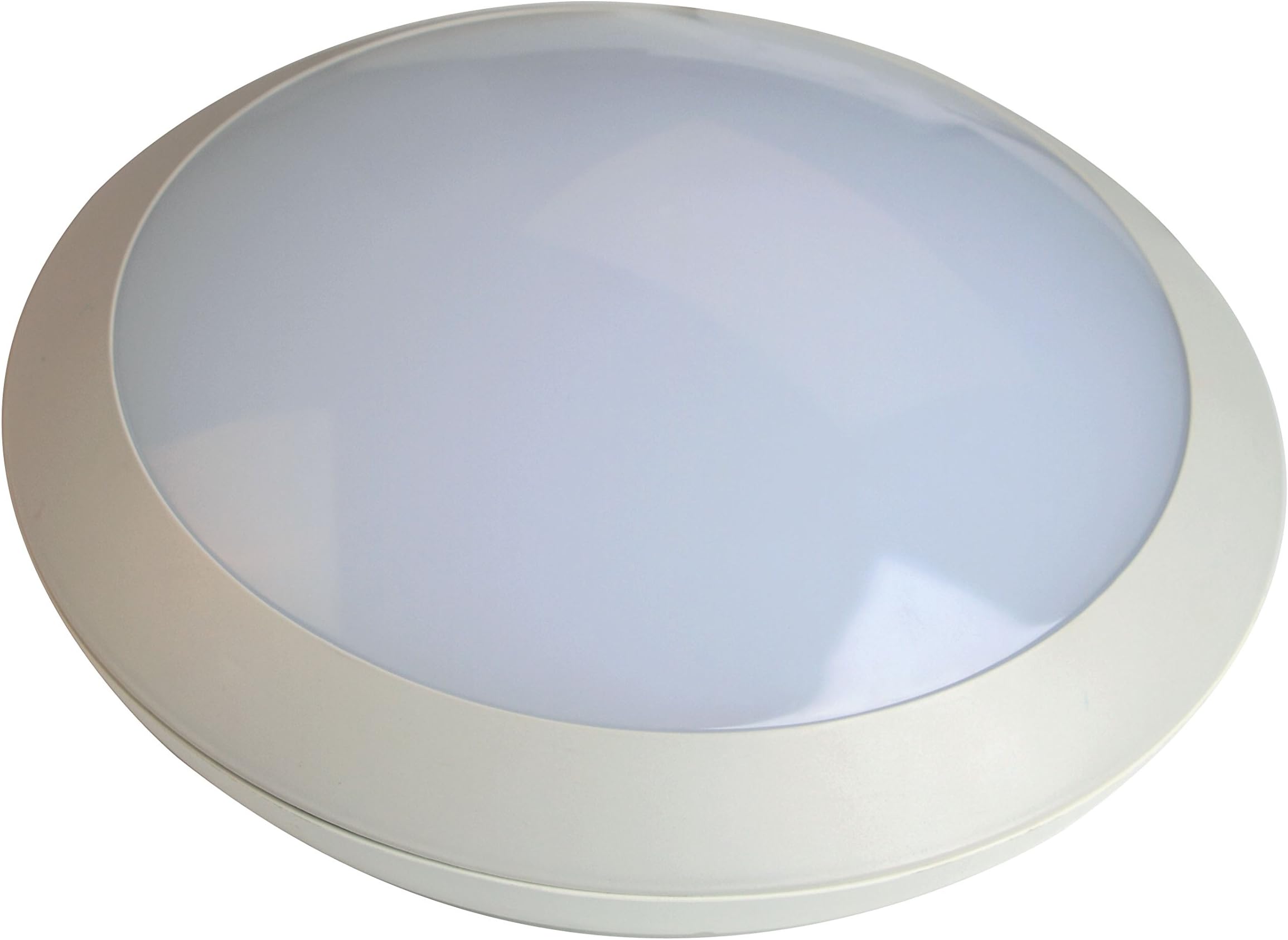 LED ceiling light with internal converter, 20 W, neutral white (4,000 K), beam angle: 120°, lm: 1400 lm, input voltage: 220 - 240 V (AC), lens: frosted glass, housing: white, 3 h with 5 W emergency lighting and motion sensor, IP66, CE/RoHs, 2 year warranty [Energy Class A+]