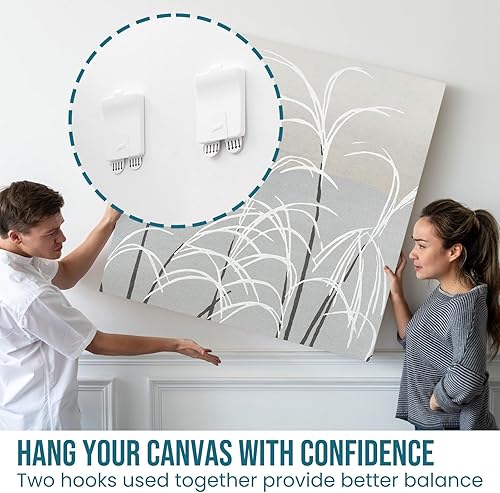 Miniatura 6 de TAILI 4 ganchos adhesivos para colgar cuadros sin clavos, para baño, cocina, hogar, puerta, armario, incluye 2 tiras adicionales