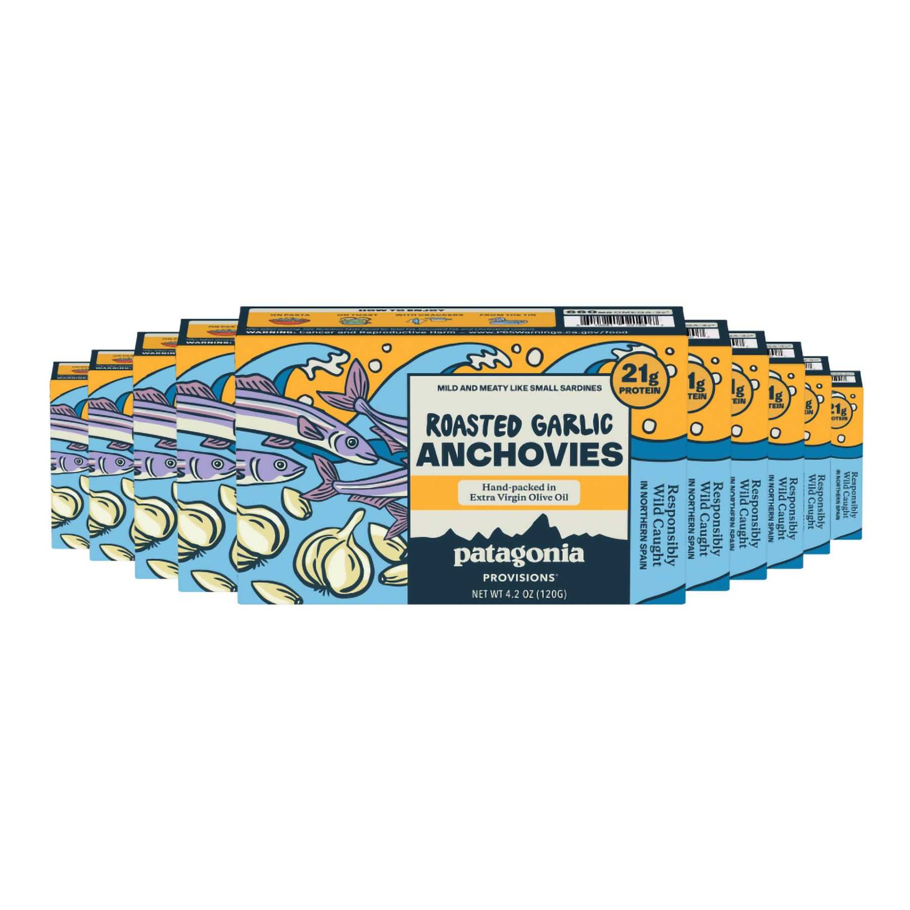 Provisions Roasted Garlic White Anchovies | Responsibly Sourced in Spain | 21g Protein &…