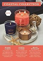 Vista 5 de Root Candles Velas perfumadas de panal, Veriglass hecha a mano, mezcla de cera de abeja, grande, Seaside Harbor
