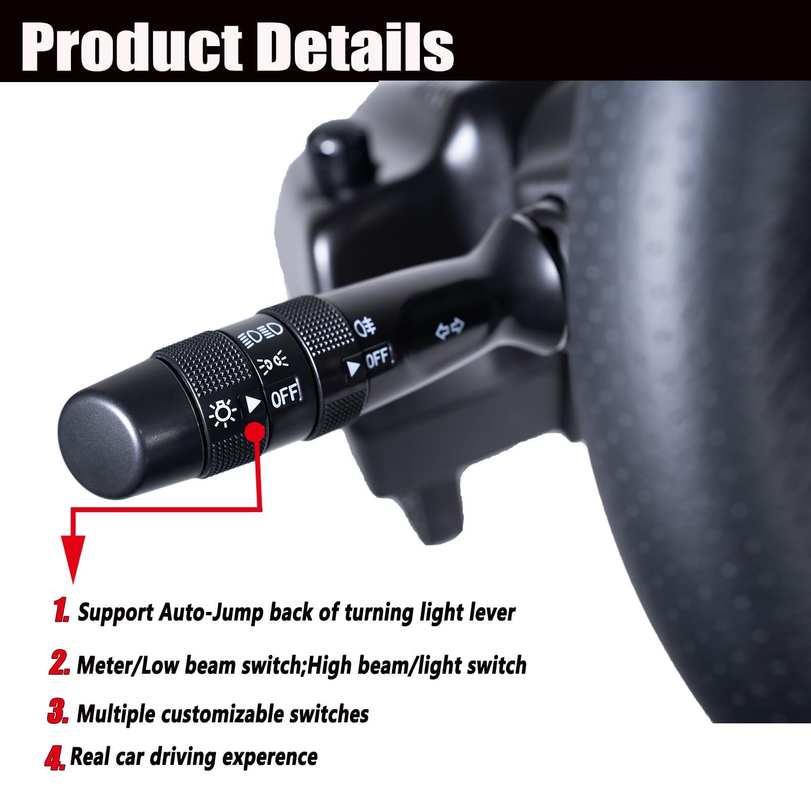 Benshuuk DIY Drehsignalwischer Hebel Kombinationsschalter für G27 / G29 / G920 / G923 oder Moza Spiel Lenkrad; PC Rennsimulator für ATS ETS2 OMSI 2 Euro/American Truck (For G27/G29/G920)