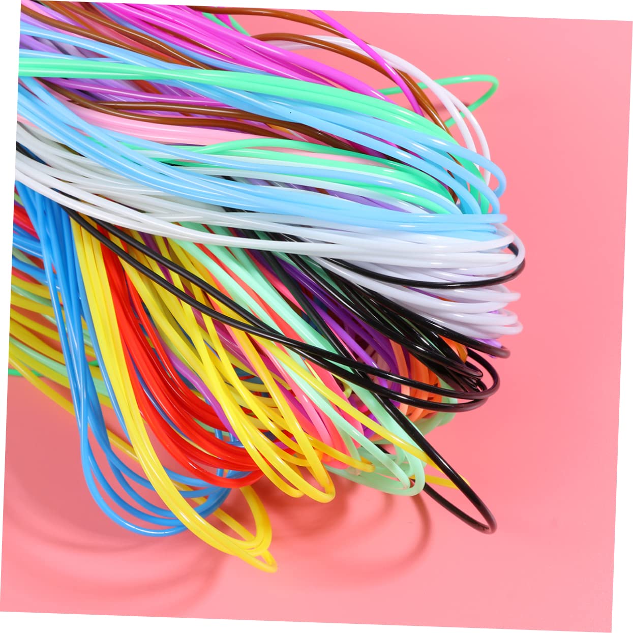 Operitacx Bunte PVC Strickkordel 1,8mm 1m Je Stück 400 Stück im 2 Stück-Pack zum Basteln von Armbändern Schlüsselringen und Schnur für Ketten Zufällige Farbe