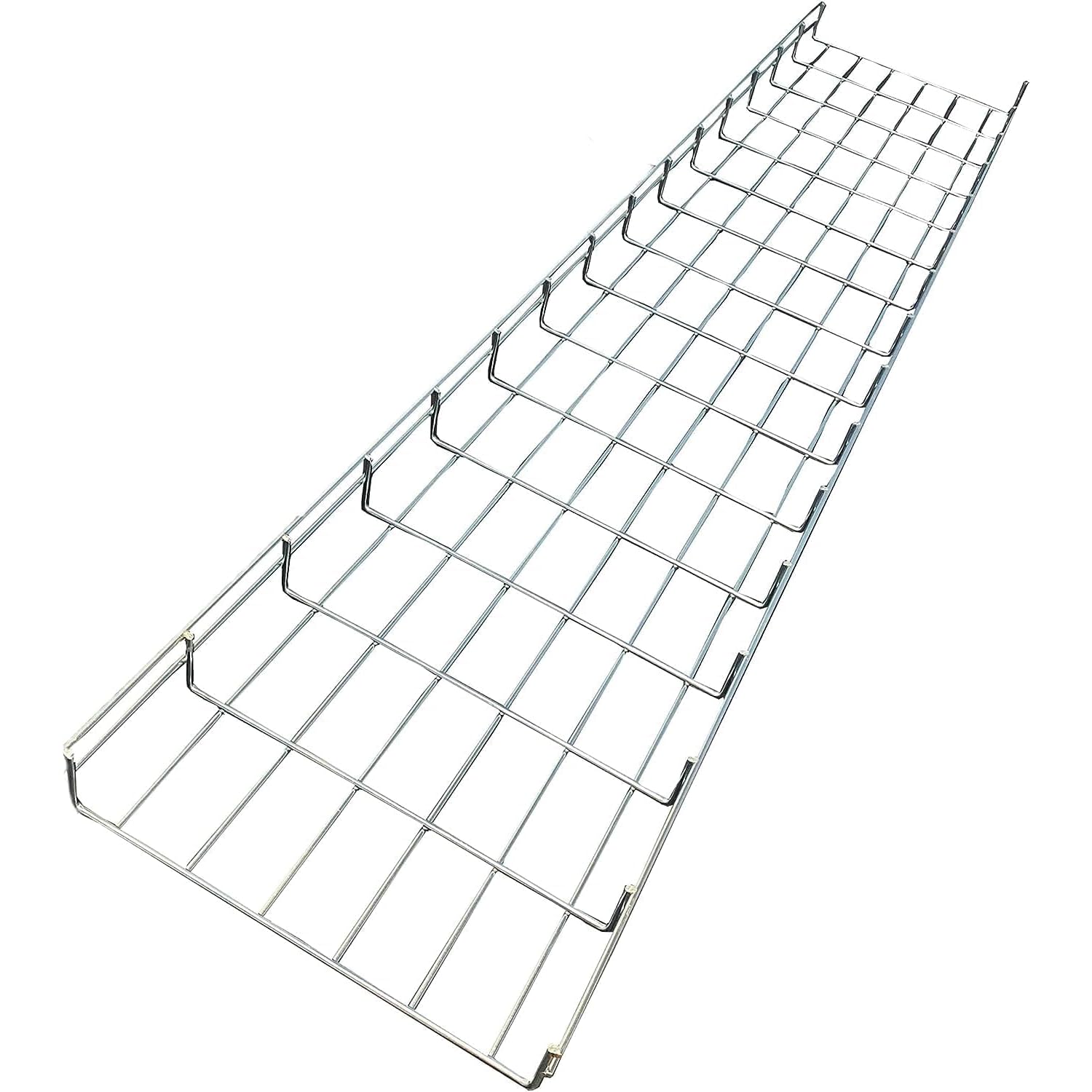 Kable Kontrol Cable Tray - 5 Feet Long x 12" W x 4” H - 22 Pcs Bulk Pack - Wire Mesh Tray Cable Management Rack Cords Organizer Cable Basket, Zinc