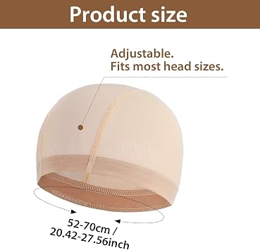 2 Pcs Breathable & Invisible Wig Cap, Non-Slip Elastic Spandex Secure Hold Comfortable & All-Day Wear Under Wigs Liner Cap