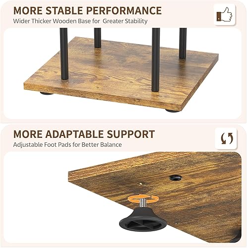 Miniatura 4 de LASZOLA Soporte para plantas de 7 niveles en negro, para interiores, soporte para macetas de metal resistente, organizador moderno y estrecho, torre