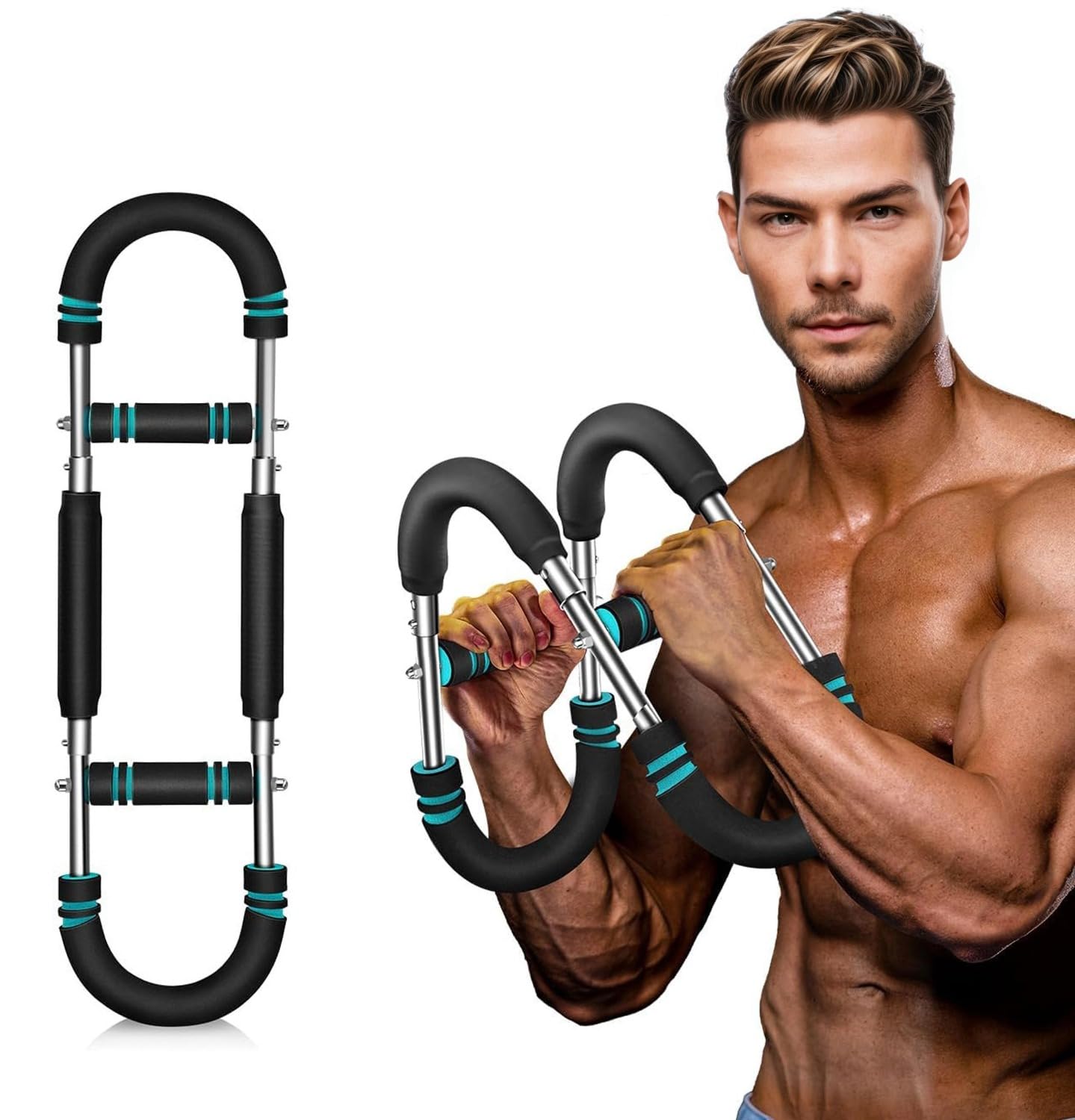 Twister Arm Trainer Adjustable Chest Workout Equipment, Arm Trainer, Twister Arm Trainer, Portable Power Twister Bar, Detachable Design Fitness Anywhere