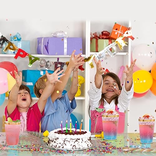 Miniatura 6 de supernal 200 vasos de plástico dorados de 12 onzas, vasos desechables para fiestas, vasos de cóctel de plástico, vasos transparentes con oro, tazas