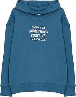 تيشرت مريح برقبة دائرية ضيقة للأولاد بغطاء رأس بقصة مريحة من ال سي وايكيكي