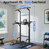 Sportsroyals Power Tower Dip Station Pull Up Bar for Home Gym Strength Training Workout Equipment, 450LBS. - 9