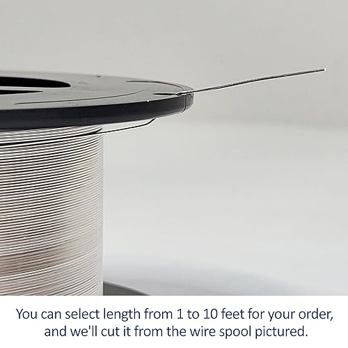 Miniatura 4 de Calibre 26, alambre de plata fino 999, redondo, suave muerto, 4 pies, para arte de joyería de WIZART