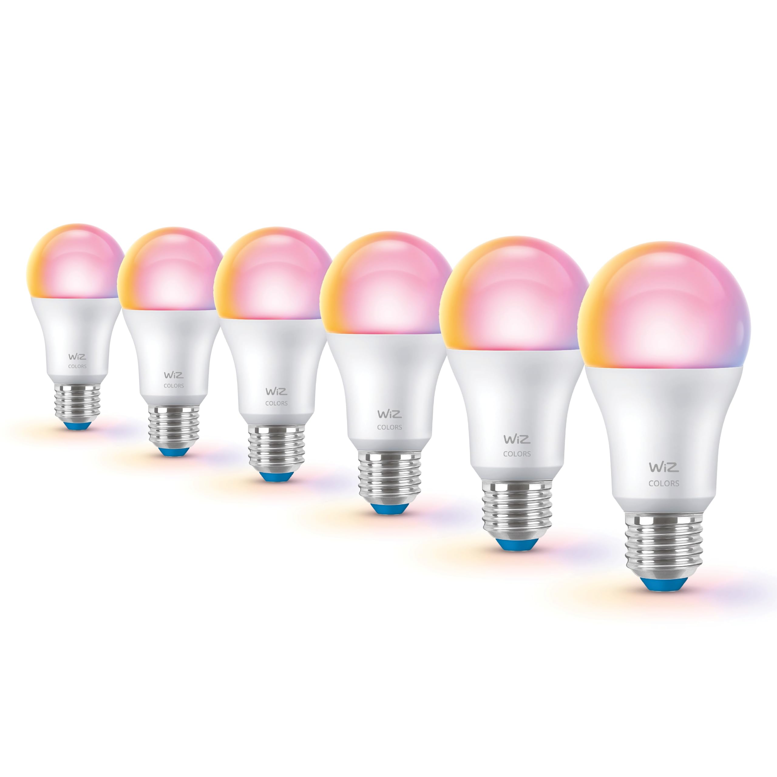 WiZ Voordeelverpakking - E27 - met 6 Standaardlampen - matt - 60 W - 806 lm - Mit Gekleurd Licht - Slimme LED Verlichting - Werkt met Apple HomeKit, Alexa bei Google Home - Tunable White and Color
