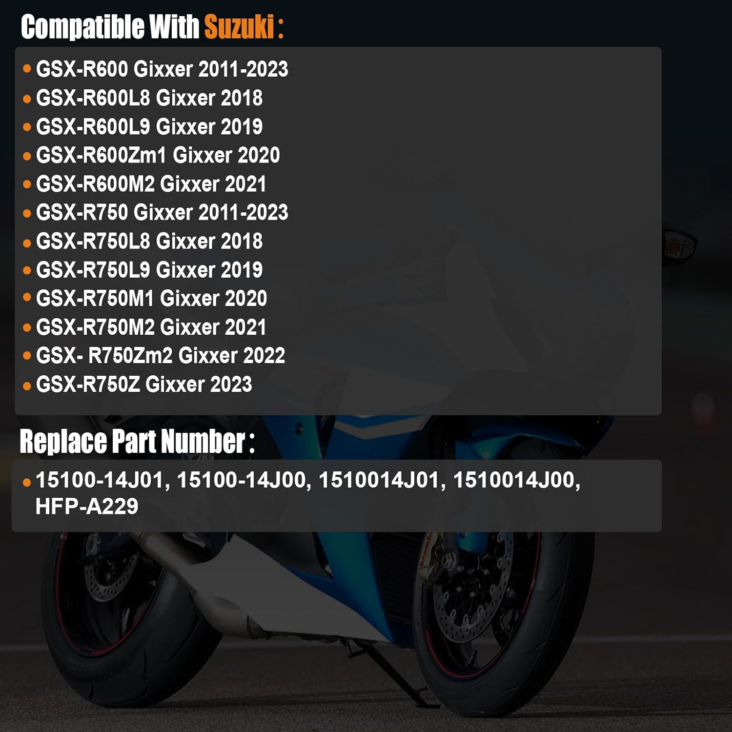 2011-2023 Fuel Pump Module Assembly Compatible for Suzuki GSXR 600 GSXR 750, Replaces 15100-14J01, 15100-14J00, 1510014J00 - Image 2