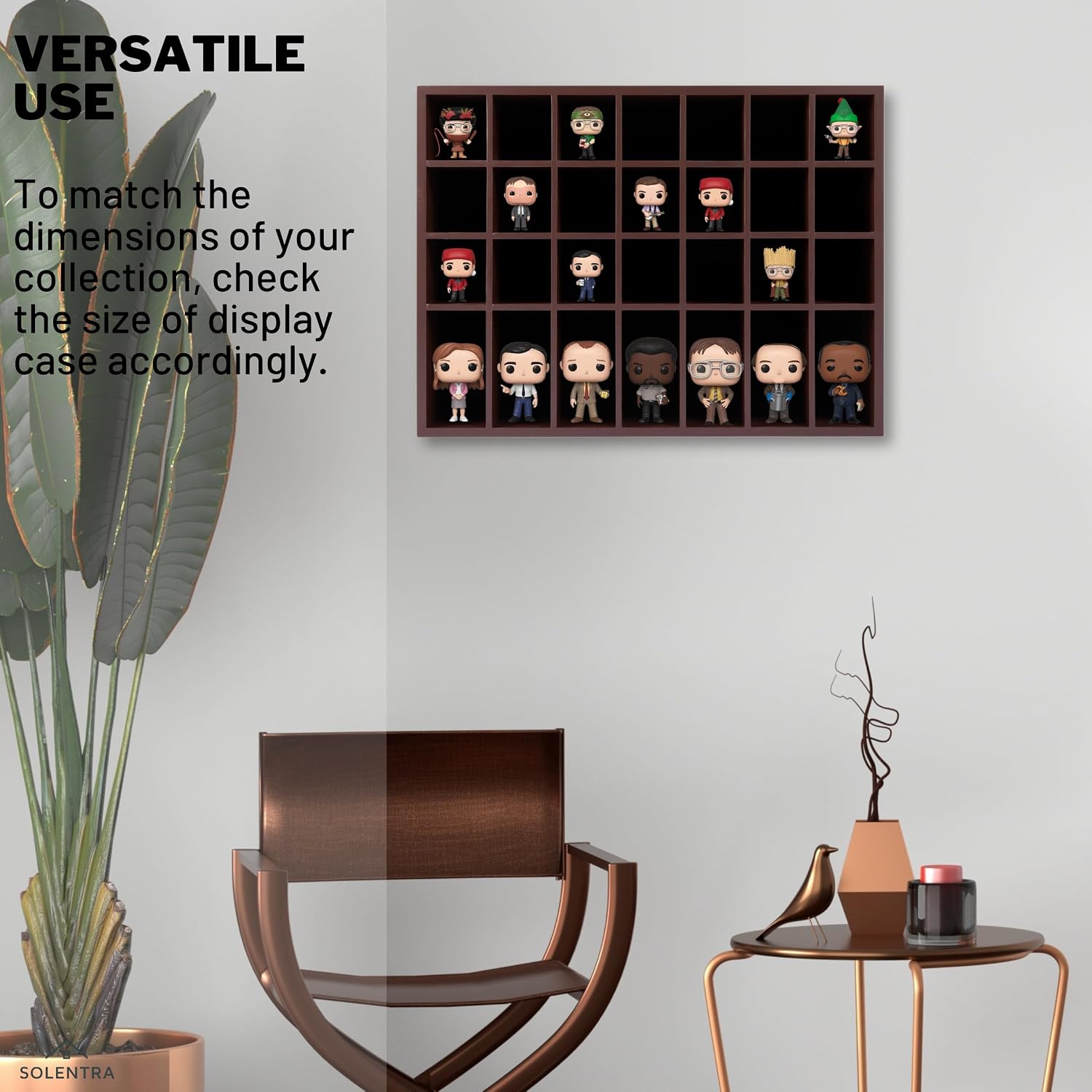 Shot Glass Display Case – Wooden Open-Front Wall or Freestanding Rack with Tiered Shelves for Collectible Shot Glasses