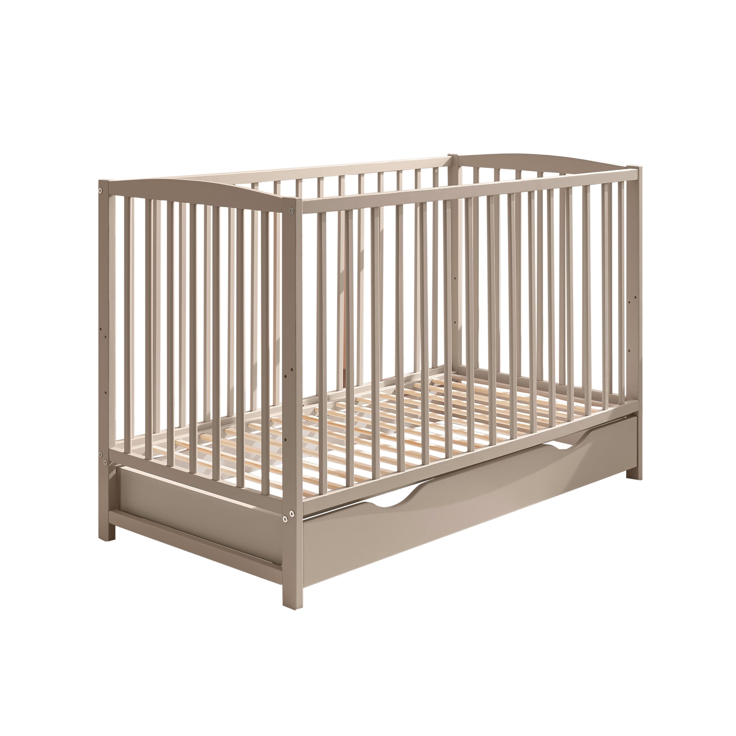 Stella Trading TEFFY Babybett mit Schublade & Umbauseiten in Kaschmir