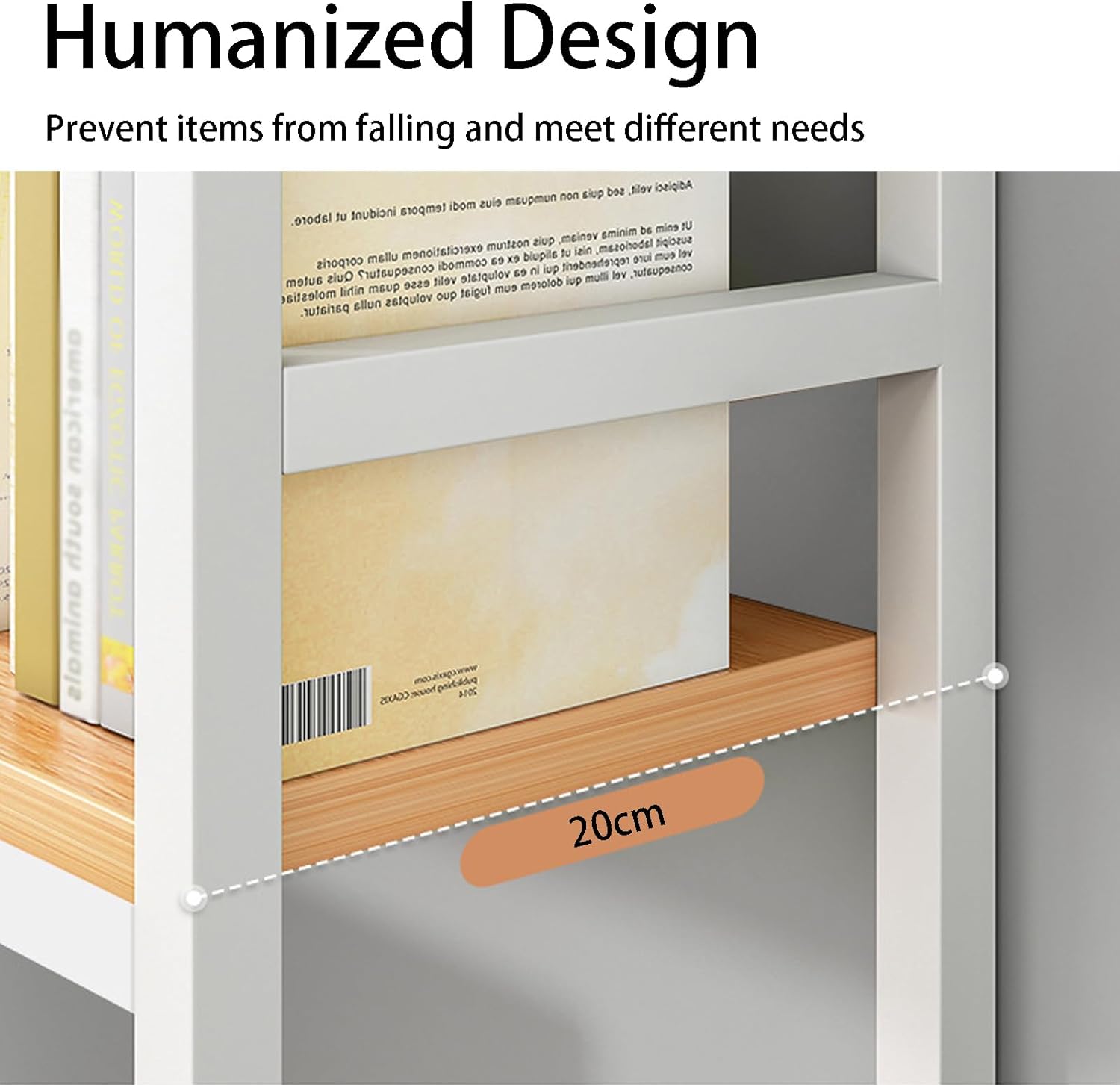 PNAJFUEL Desk Organiser,Desktop Bookshelf, Desk Hutch Dorm, Desk Hutch Top Only, Desktop Metal Bookshelf/White/95Cm 95Cm White