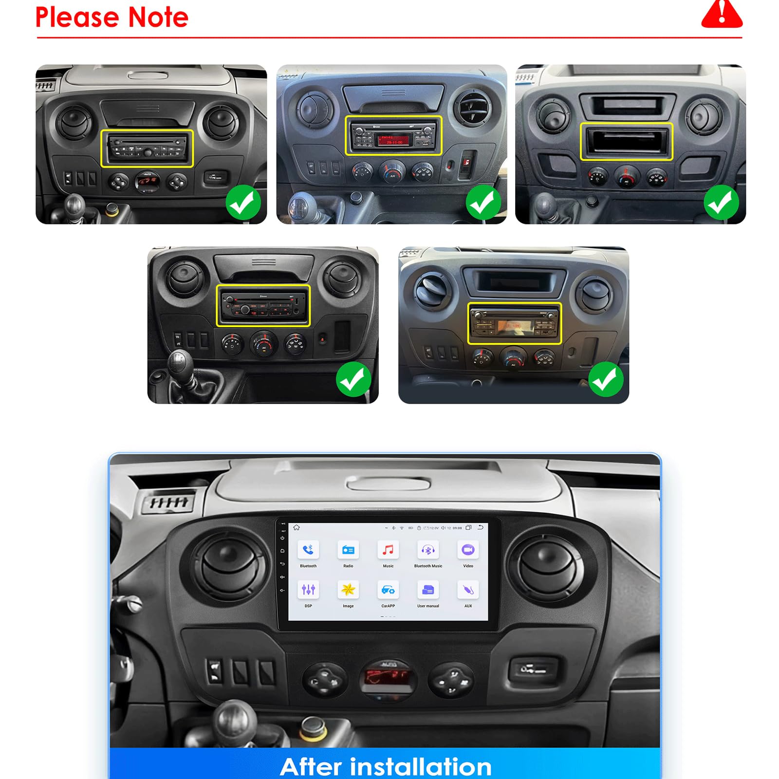 Autoradio Per Nissan NV400/Opel Movano/Renault Master Ill 3 2010-2019