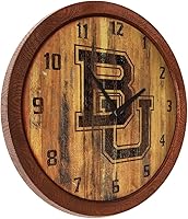 Vista 360 de The Fan-Brand NCAA Oklahoma Sooners: Faux Barrel Top Wall Clock Sports Team Bar Sign Décor - Home Man Cave, Party Decoration - Made On Demand