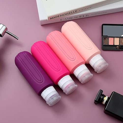 Miniatura 33 de Botellas de viaje para artículos de tocador, aprobados por la Tsa, recipientes de tamaño de viaje de 3 onzas, sin BPA, a prueba de fugas