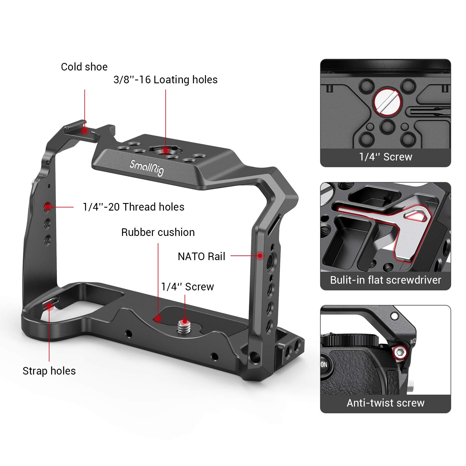 SMALLRIG S5 Cage pour Panasonic S5, Non Compatible avec S5 II - 2983