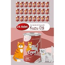 Enjoy Kedi Konservesi, Kuzu Etli, Sos  inde Et Par ac kl , 400 g, 24'l  Set