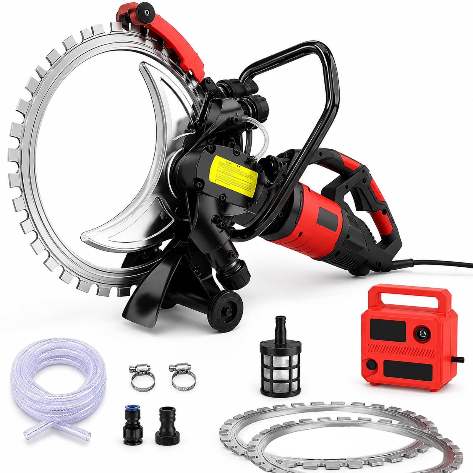HCAUYNN Professional Concrete Ring Saw, 3000 RPM Wet Dry Concrete Cutter for Wall Floor Brick Stone and Reinforced Concrete