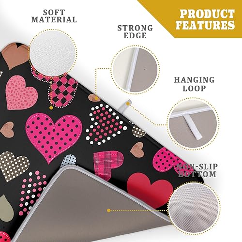 Vista 46 de Daisy On Old - Tapete de secado de platos de madera para encimera de cocina, tapete de secado de madera turquesa de 18 x 24 pulgadas con tapete