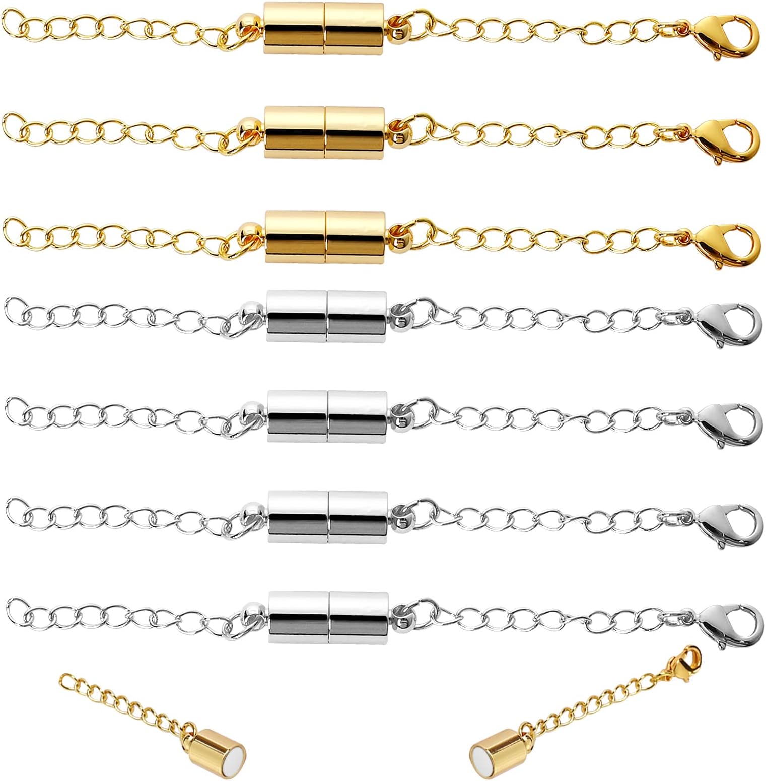 Necklace Extender,8 Pcs Necklace Clasps