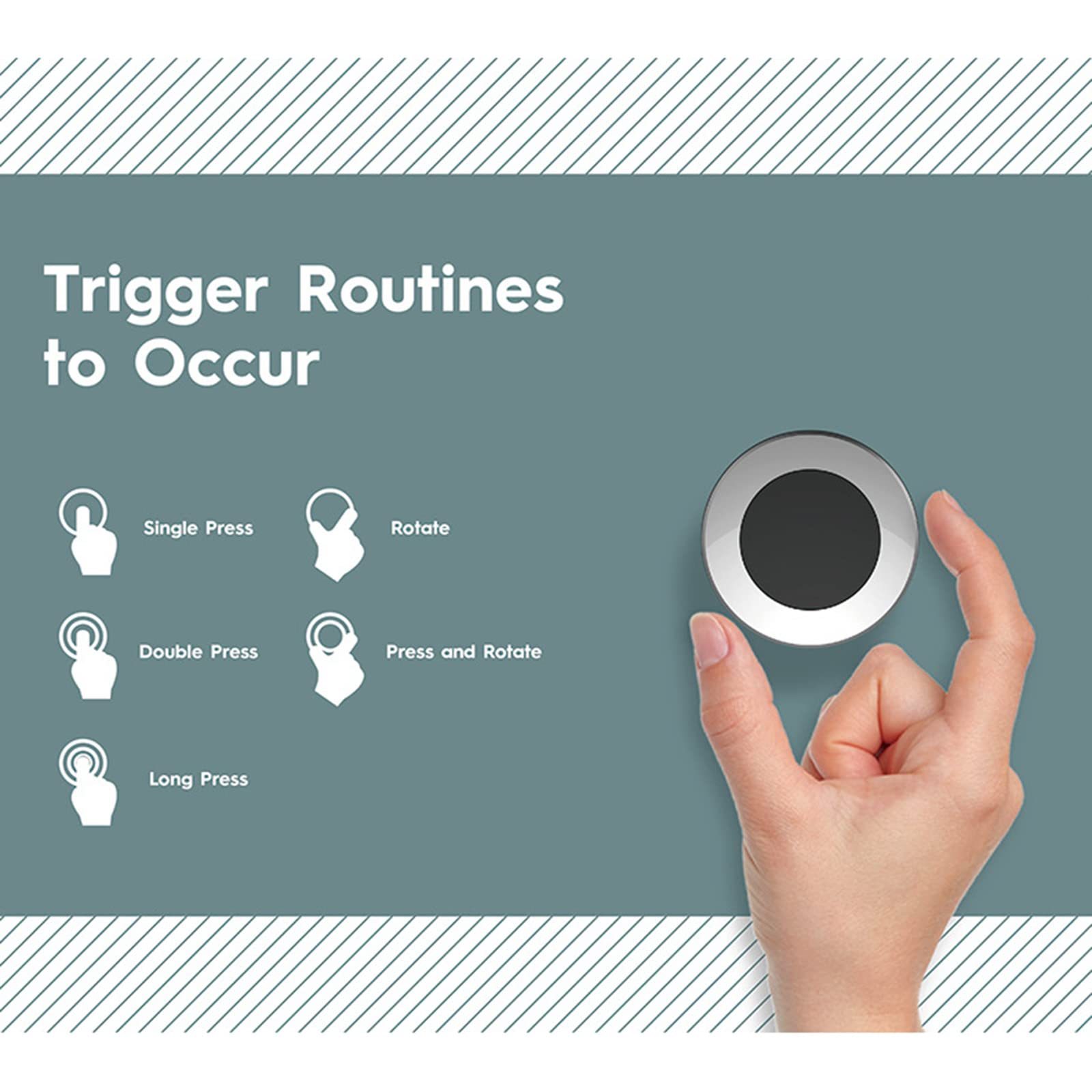 para Tuya para ZigBee - Interruptor inteligente inalámbrico para cambio de escena inalámbrico, escenario de automatización, funciona solo con para Tuya para ZigBee Hub 4 unidades