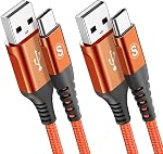 sweguard USB C Cable Fast Charge 3.1A [2 Pack, 6.6ft],iPhone 15/16/17 Pro Max Type C Charging Cable Nylon Braided Compatible with Samsung S26 S25 S24 to S21 S8,A72 A53 A52,M30,Note 20,Pixel,LG,Moto