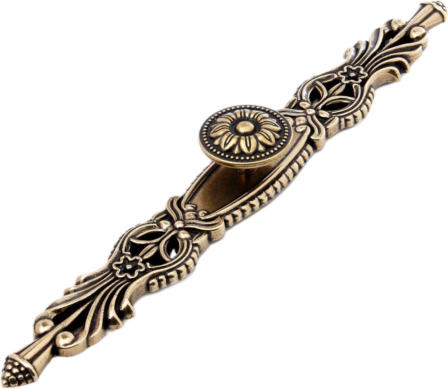 Mgoodoo Vintage Antique Bronze Door Handle Furniture Knobs Pull for Kitchen Cabinets Cupboard Closet 5 Pieces 5# SZ070280012468RK-5-U5