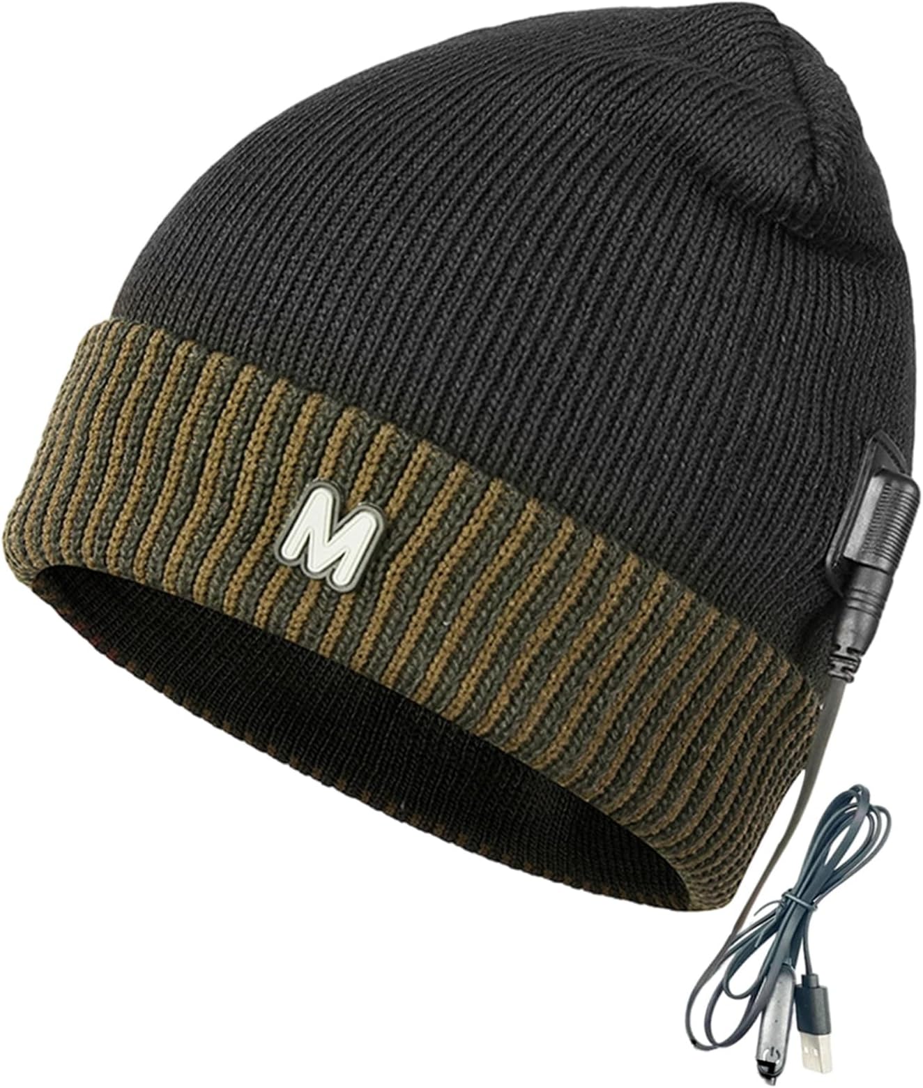 Electric Warming USB Powered Machine Washable Cold Weather Hat for Commuting & Outdoor Activities Safe Heating Cap for & Elderly
