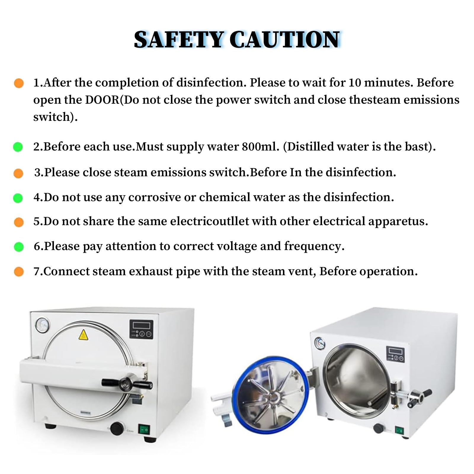 Sterilizzatore per Autoclave a Vapore, Macchina per Pulizia da Laboratorio in Acciaio Inossidabile, con Display LCD Sterilizzatore A Vapore Ad Alta, per Gli Strumenti Dentali