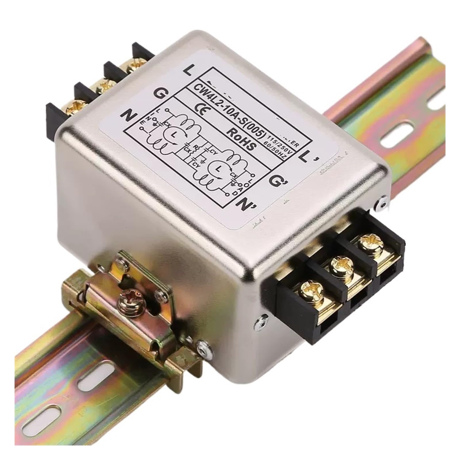 WBBAYDRFR CW4L2-10A-S DIN Rail Power Filter 10A 20A 30A(CW4L2-10A-S 005 10A)