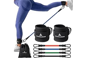 Ankle Resistance Bands with Adjustable Ankle Cuffs