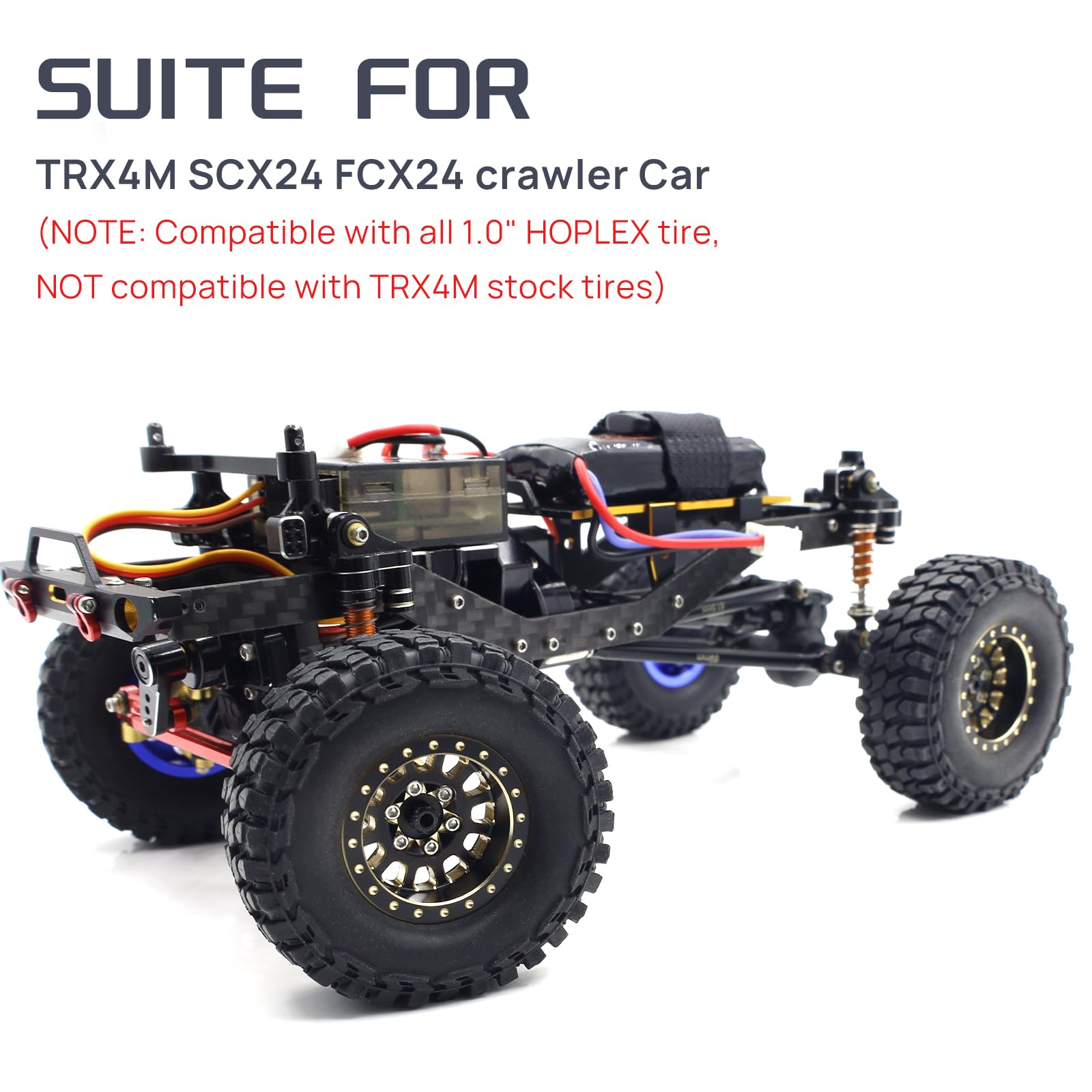 INJORA 1.0 Plus Brass Beadlock Wheels TRX4M SCX24 FCX24 INJORA 1.0 Plus